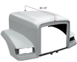 Freightliner FLD 112 And FLD 120 1989 And Newer - 60.5 Inch Fiberglass Hood - HD Truck Source