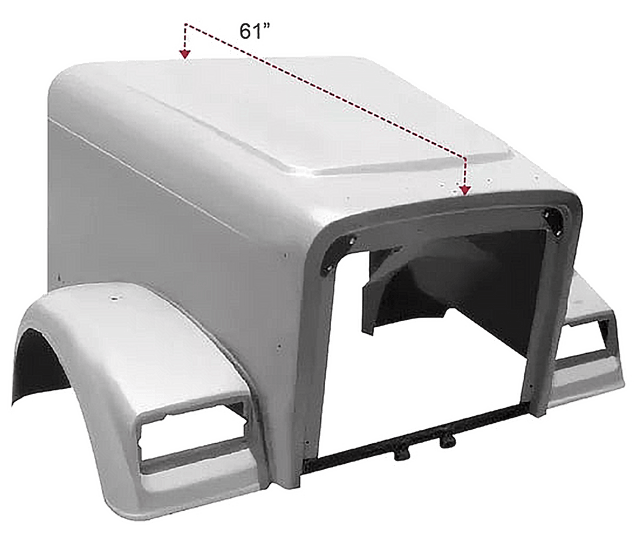 Freightliner FLD Classic 120 1991 And Newer - 61 Inch Fiberglass Hood - HD Truck Source