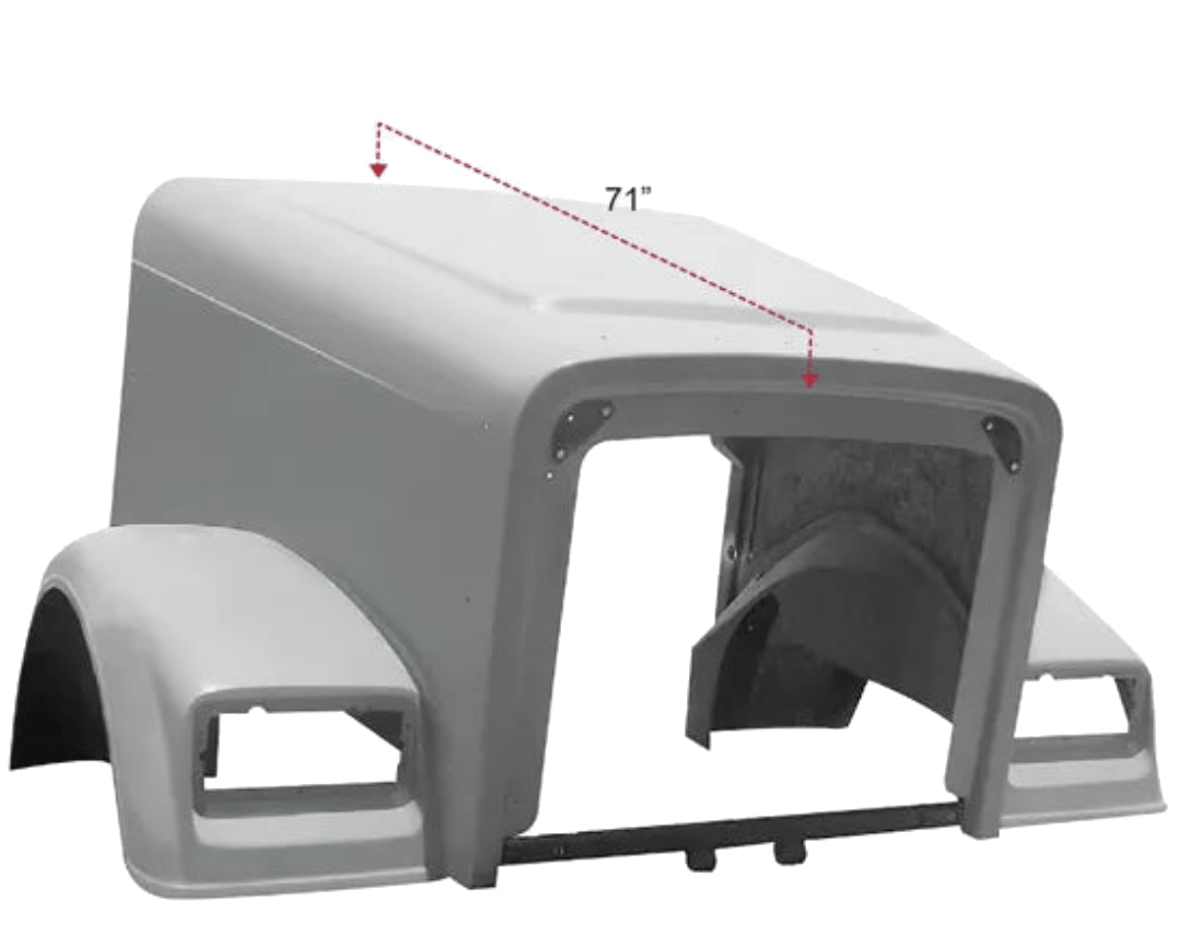 Freightliner Fld Classic 120 And 132 1991 To 2008 - 71 Inch Fiberglass Hood - HD Truck Source