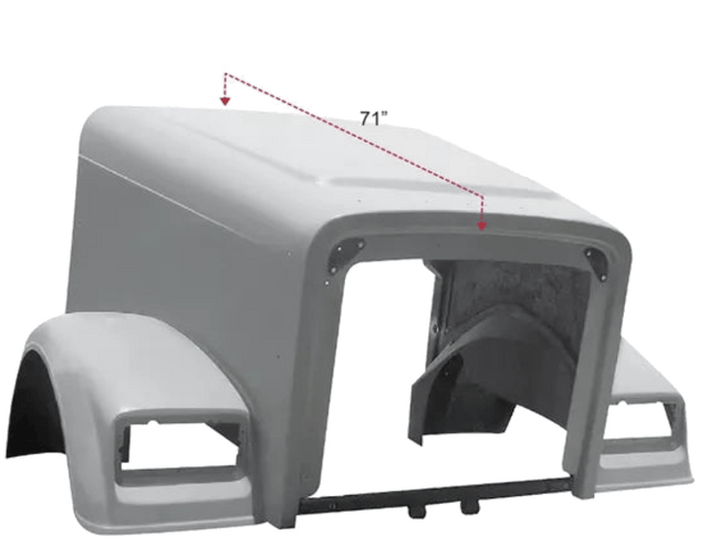 Freightliner Fld Classic 120 And 132 1991 To 2008 - 71 Inch Fiberglass Hood - HD Truck Source
