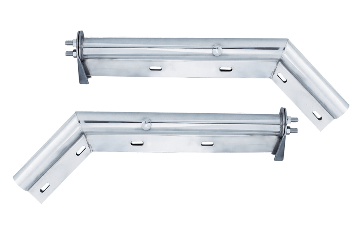 HD Mud Flap Hangers, 28 Inch 45 Degree Angled, 2 - 1/2 Inch Bolt Pattern - HD Truck Source