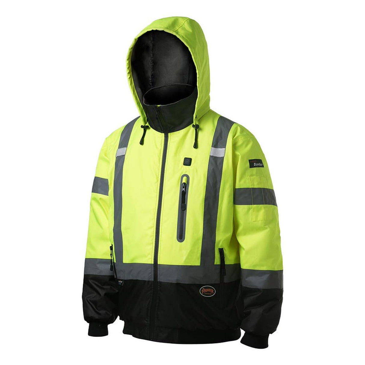 Hi - Vis Heated Bomber Jacket - Yellow - Green - HD Truck Source