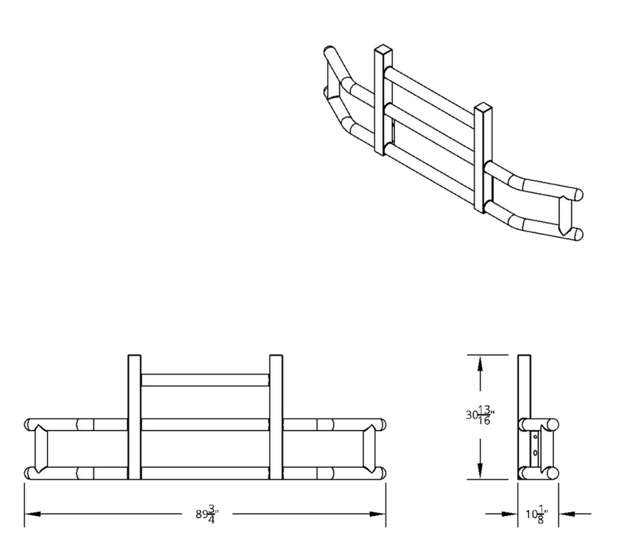 Highwayshield I25 Stainless Steel Grille Guard With Bracket Kit - HD Truck Source