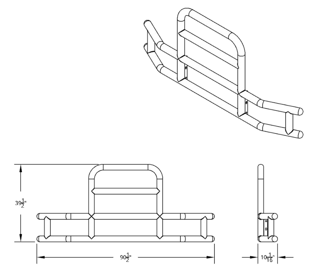 Highwayshield I85 Stainless Steel Grille Guard With Bracket Kit - HD Truck Source