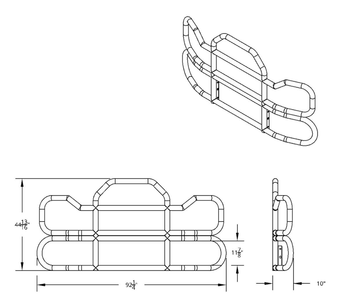 Highwayshield I95 Stainless Steel Grille Guard With Bracket Kit - HD Truck Source