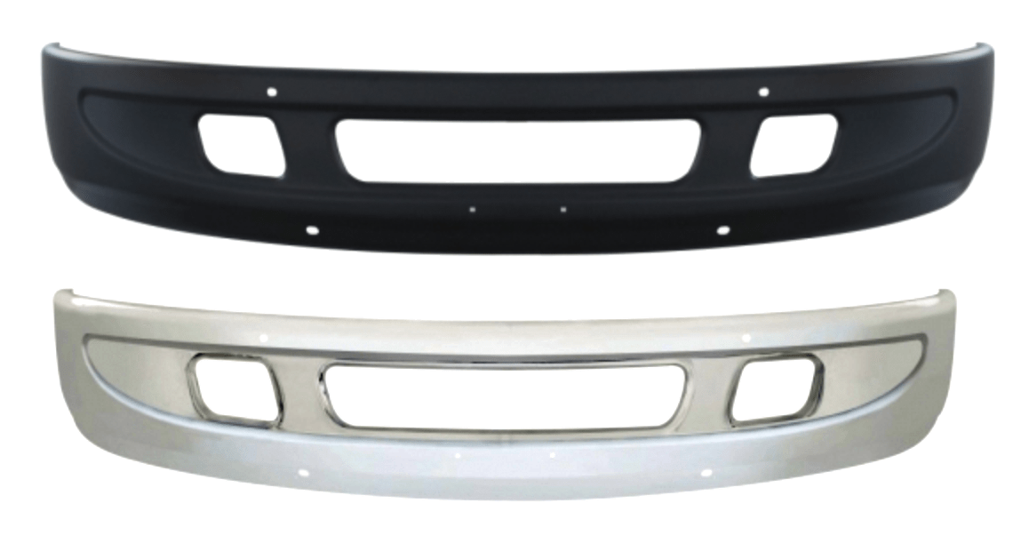 International 2002 - 2019 - Bumper With Small Tow Holes Black Or Chrome - HD Truck Source