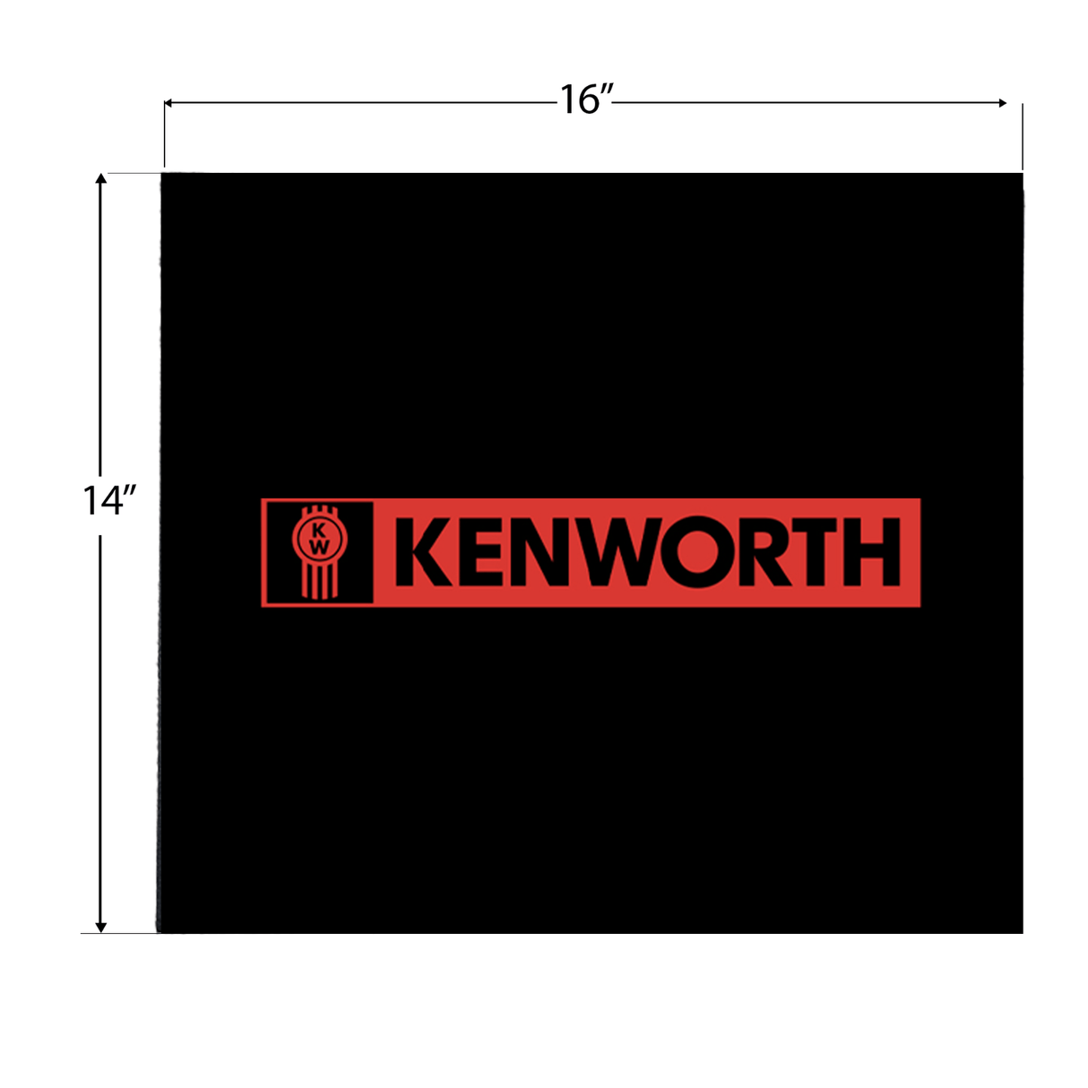 Kenworth - Durable 3/8 Inch Thick, Hybrid Rubber Mud Flaps, Multiple Sizes - HD Truck Source