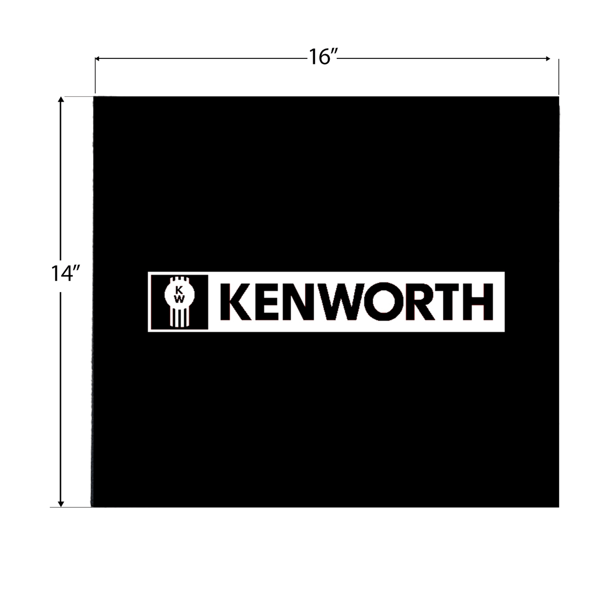 Kenworth - Durable 3/8 Inch Thick, Hybrid Rubber Mud Flaps, Multiple Sizes - HD Truck Source