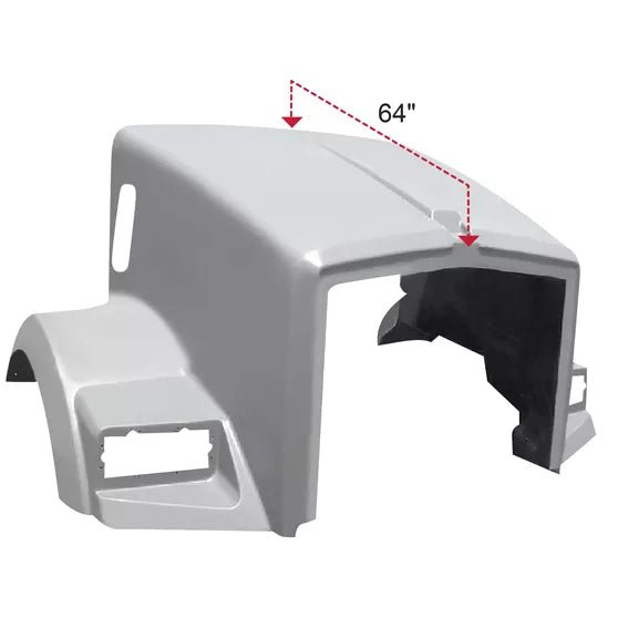 Kenworth T - 800 1987 To 2007 - 64 Inch Fiberglass Hood - HD Truck Source