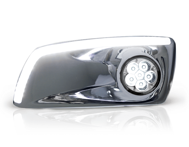 Kenworth T660 Fog Lamp Frame w/Daytime Running Light and LED Fog Light (Passenger) - HD Truck Source