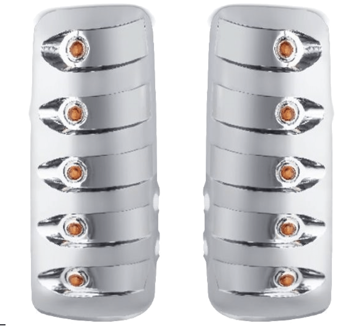 Kenworth T680 T880 - Chrome Plated Mirror Cover With LEDs - HD Truck Source