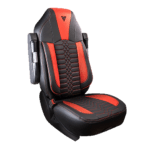 Kenworth T680, T880, W990 Faux Leather Semi Truck Seat Cover - Black/Red - HD Truck Source