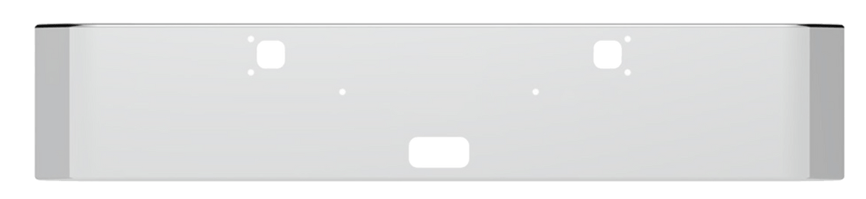 Kenworth W900 1982 - 2024 - SS Clad Aluminum Bumper With Curved Ends - HD Truck Source