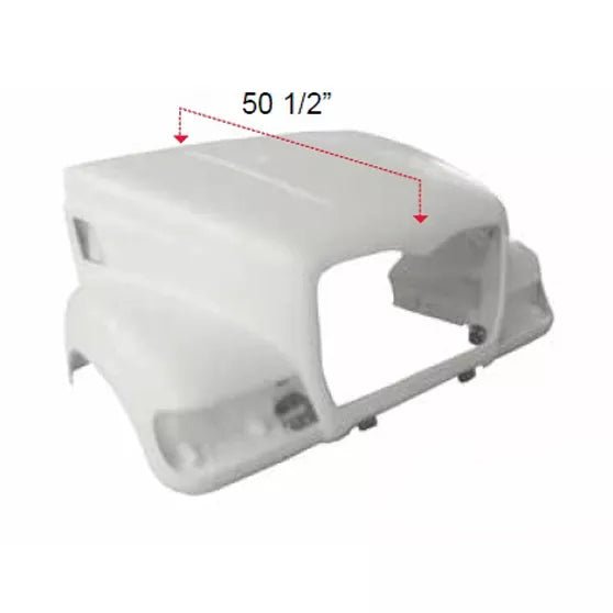 Mack Granite 2002 And Newer - 50.5 Inch Fiberglass Hood - HD Truck Source