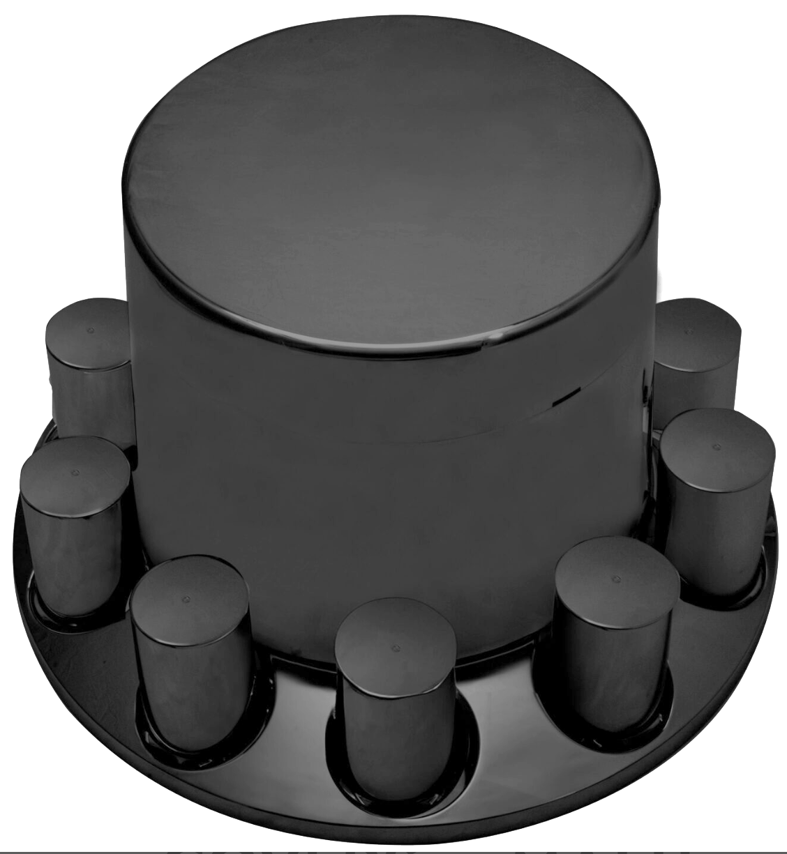 Mat Black Axle Cover Kit With 33mm Threaded Nut Covers - HD Truck Source