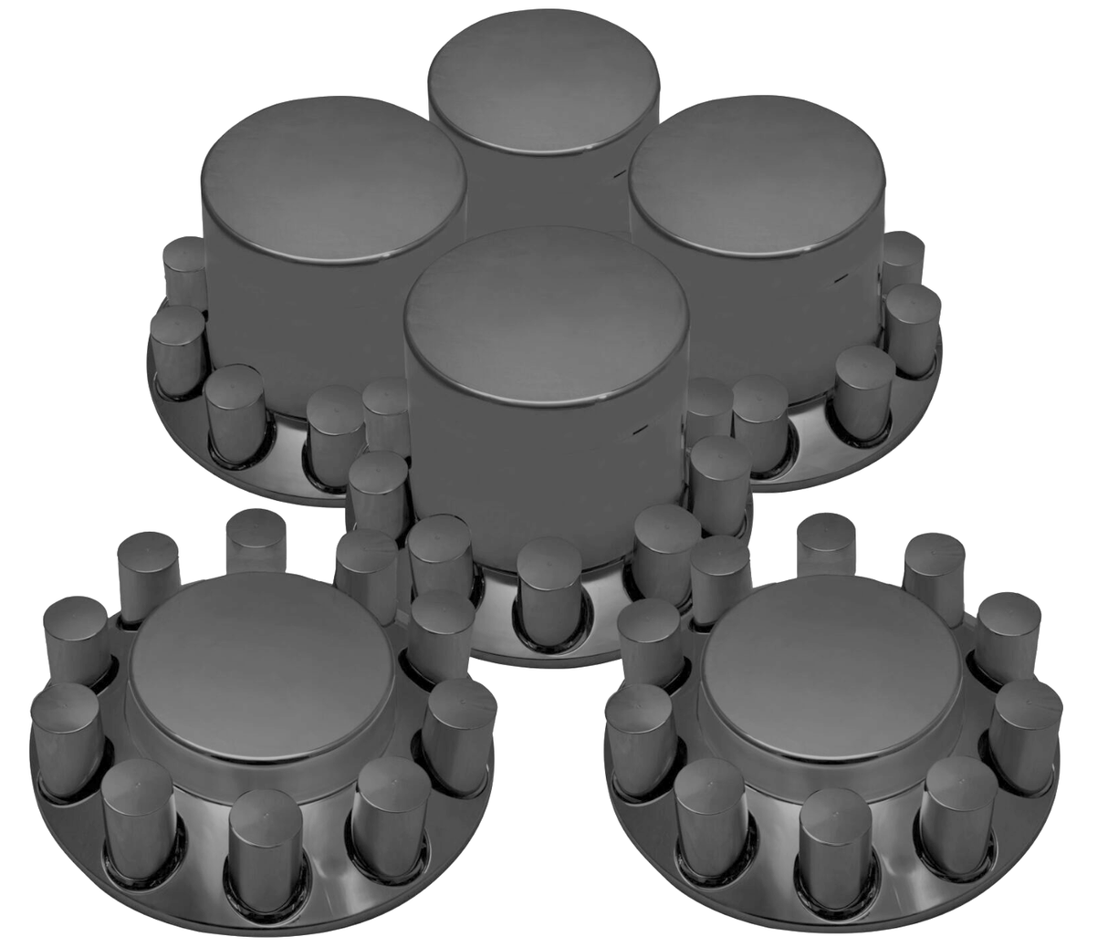 Mat Black Axle Cover Kit With 33mm Threaded Nut Covers - HD Truck Source