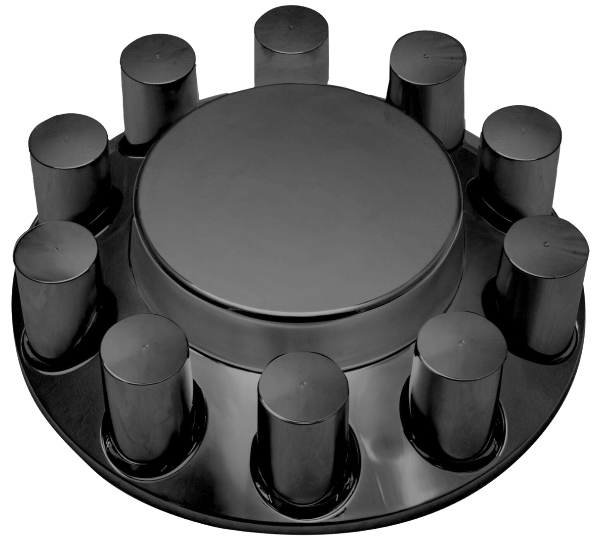 Mat Black Axle Cover Kit With 33mm Threaded Nut Covers - HD Truck Source