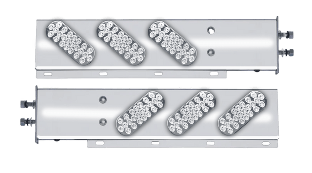 Mud Flap Hangers, Red Oval Economy LED Lights, With Clear Lens - HD Truck Source