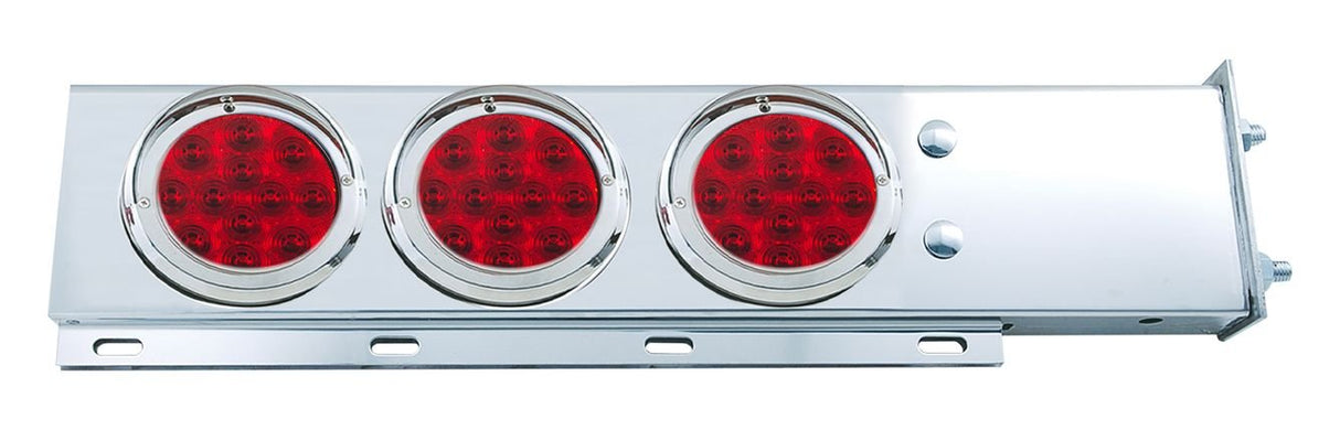 Mudflap Hangers Spring Loaded w/6 4 Inch Red LED Lights 2.5" Bolt Pattern - HD Truck Source