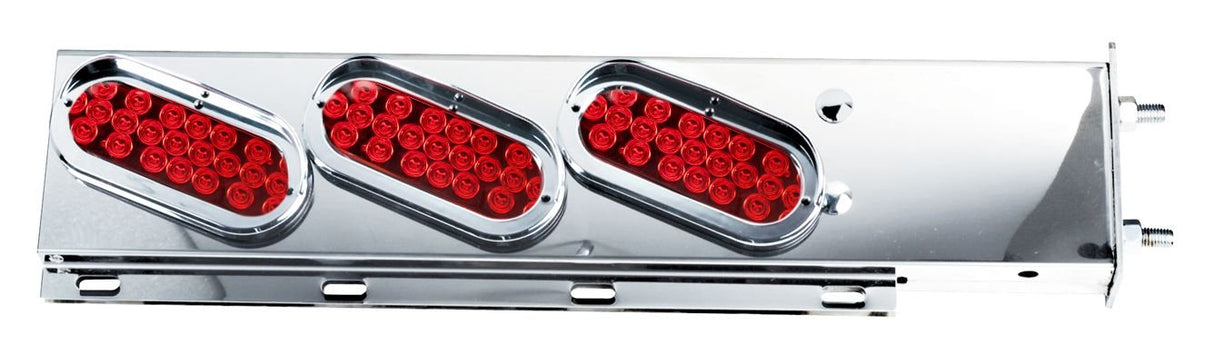 Mudflap Hangers Spring Loaded w/6 Oval Red LED Lights 2.5" Bolt Pattern - HD Truck Source