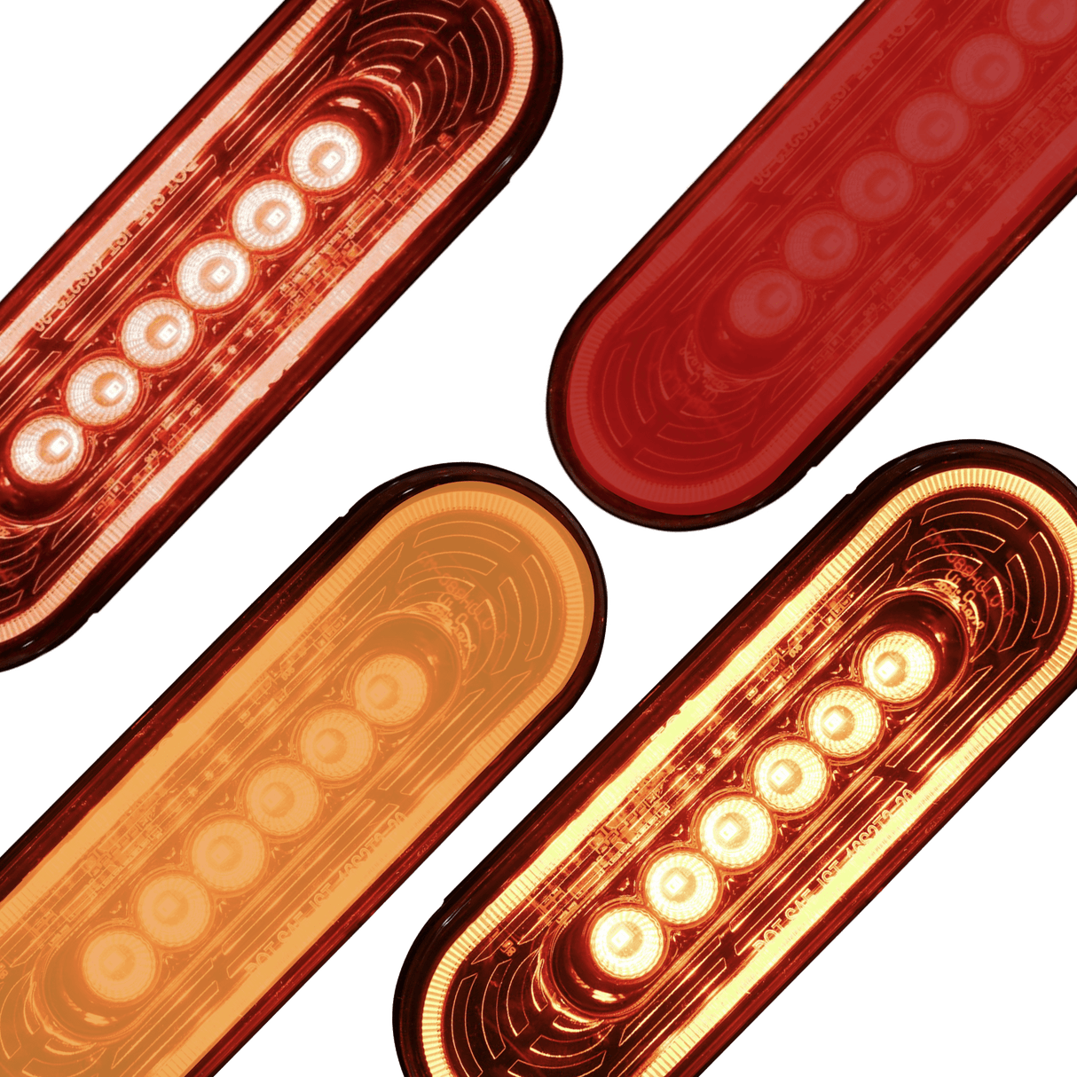 Oval Chasm Style STT Lights With 22 LEDs - HD Truck Source