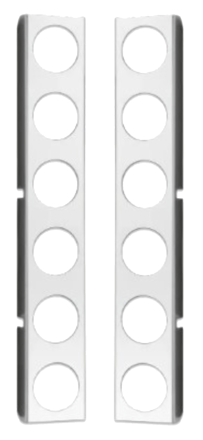 Peterbilt 2005 down - Air Cleaner Light Brackets (Front & Rear) Six 2" Holes - HD Truck Source