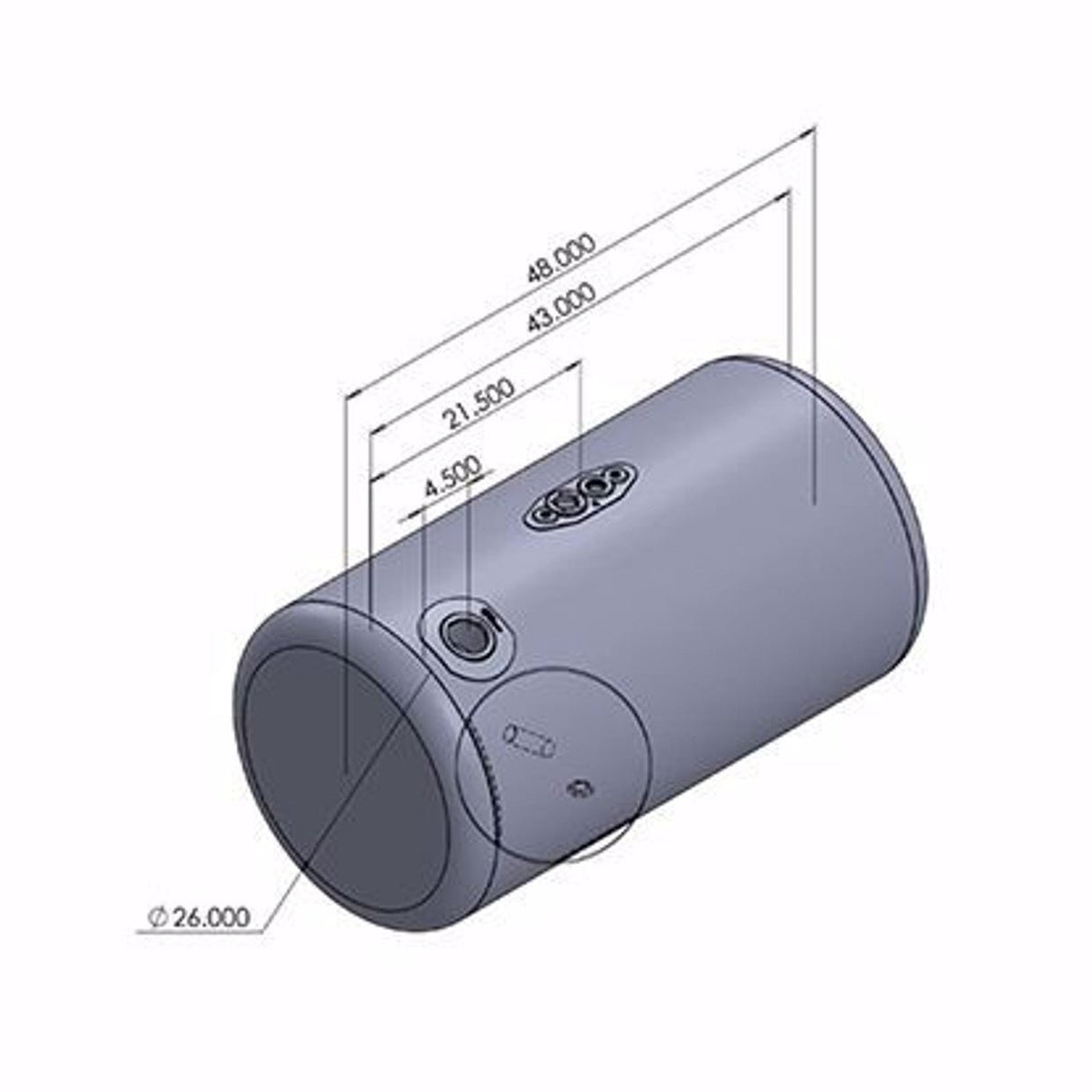 Peterbilt (2006 & Earlier) 100 Gallon 26 x 48 Inch Fuel Tank - Passenger Side - HD Truck Source