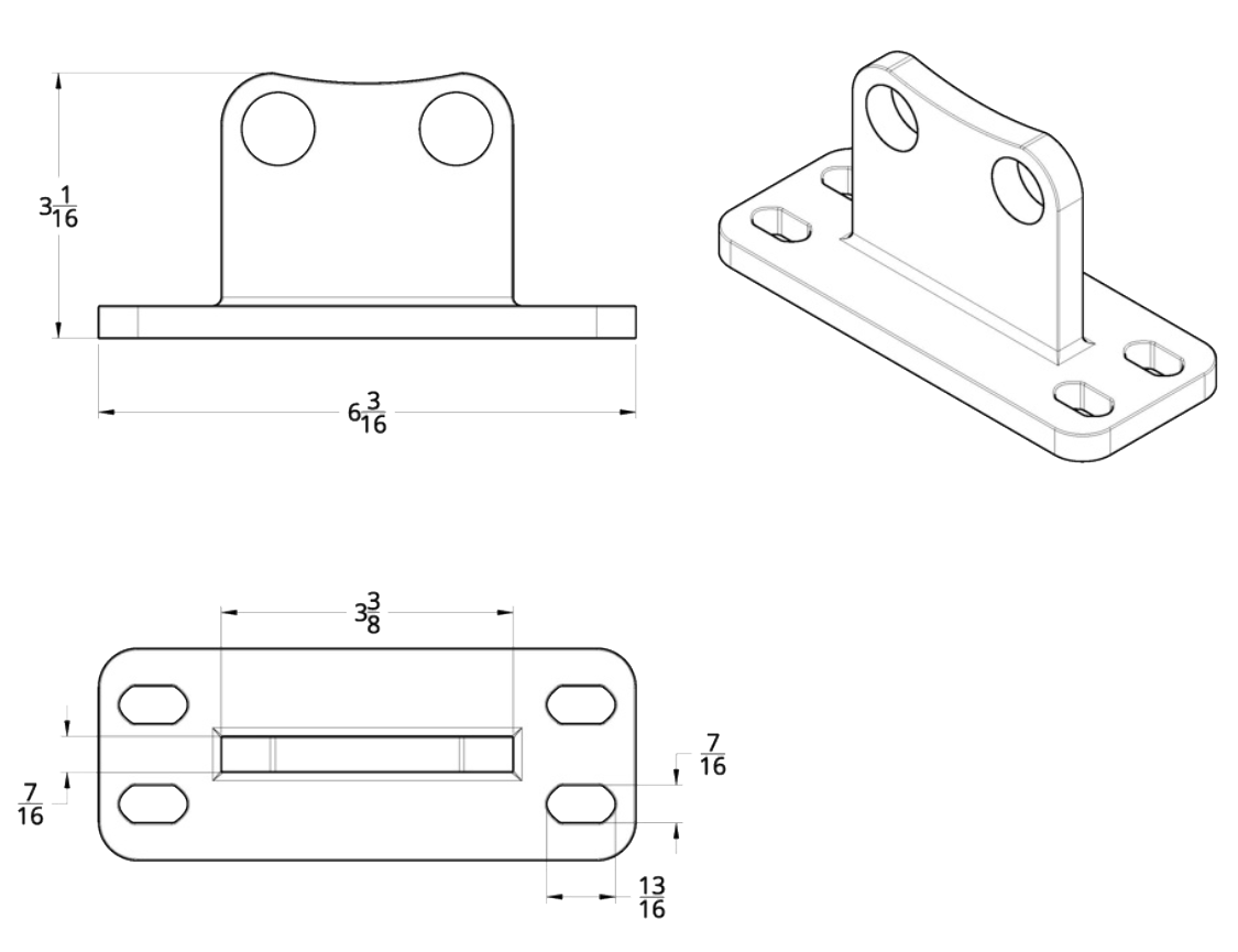Peterbilt 359/379 - Straight Exhaust Bracket - HD Truck Source