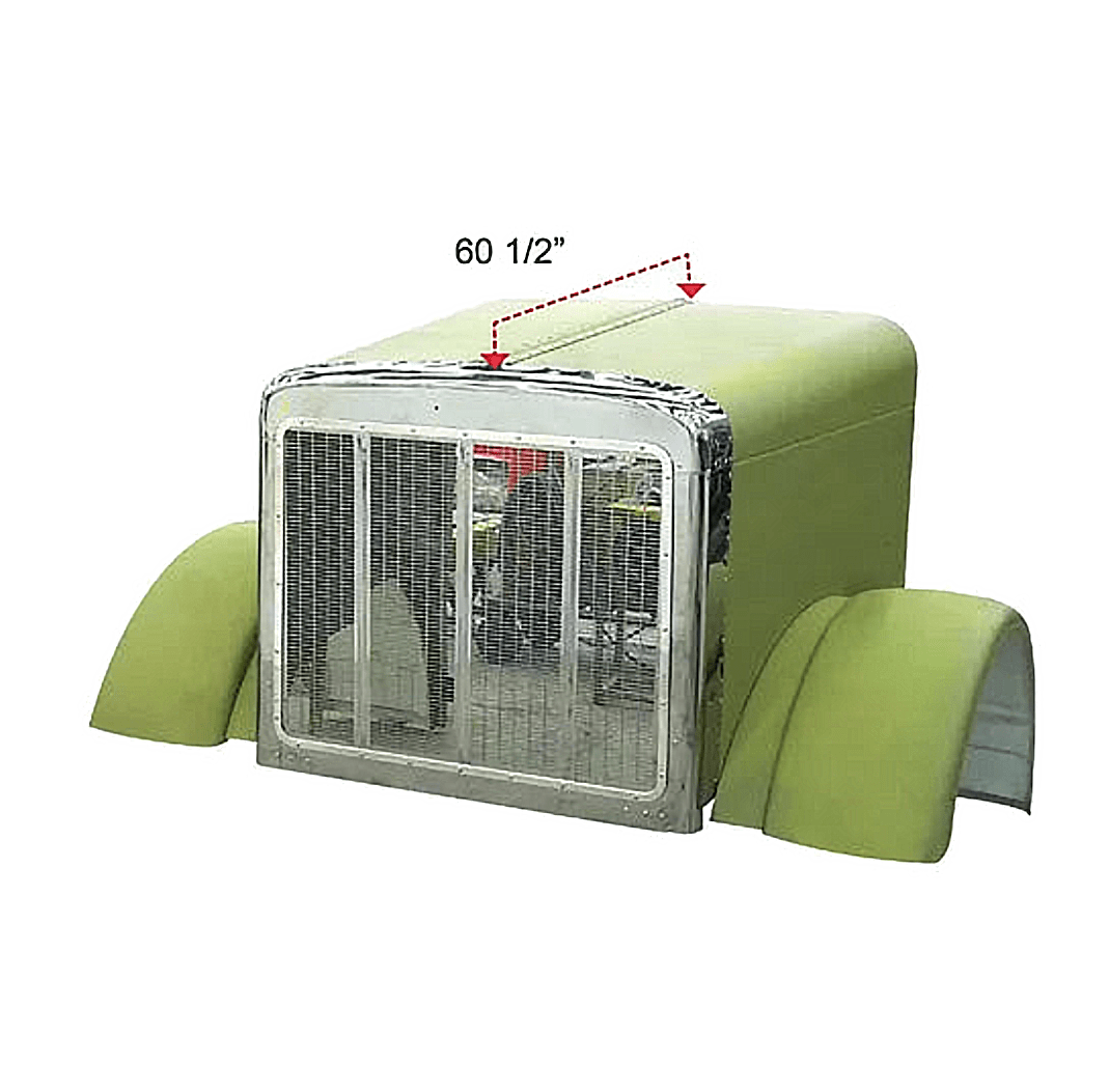 Peterbilt 379 1987 Through 2007 With 119 BBC Short Aluminum Hood With Grille And Aluminum Fenders - HD Truck Source