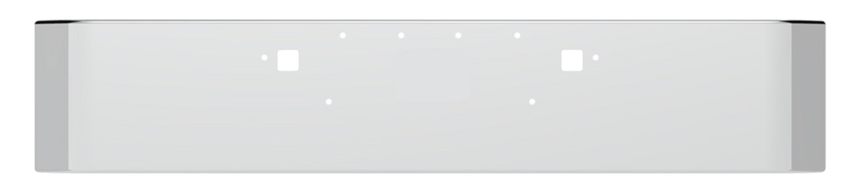 Peterbilt 389 2008 - 2023 - SS Clad Aluminum Bumper With Curved Ends - HD Truck Source