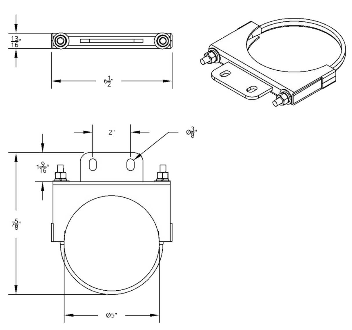 Peterbilt - Chrome Cab Exhaust Clamp - HD Truck Source