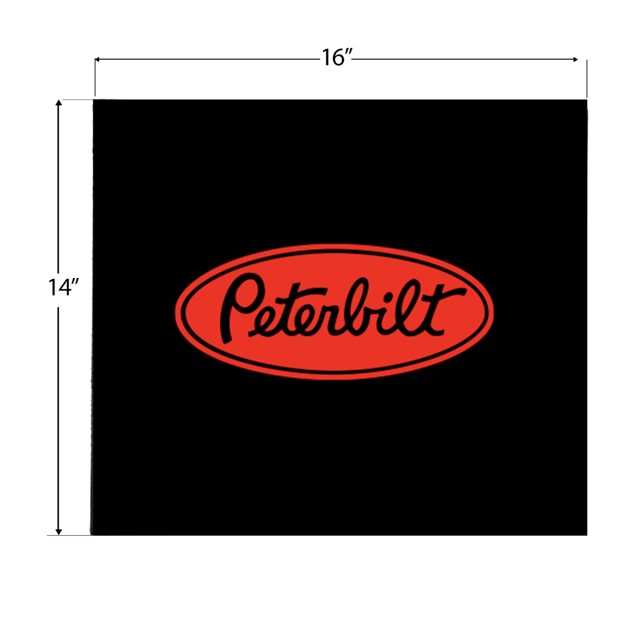 Peterbilt - Durable 3/8 Inch Thick, Hybrid Rubber Mud Flaps, Multiple Sizes - HD Truck Source