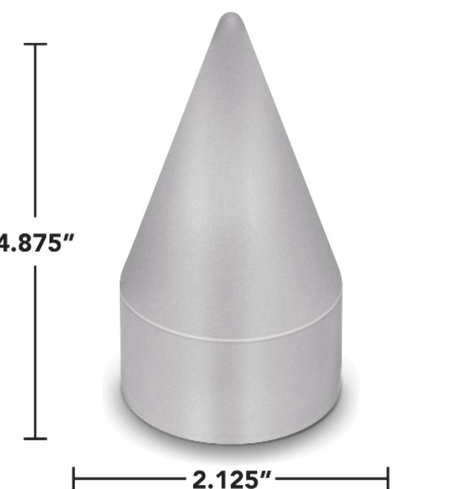 Pointed Spike 33mm Push - On Chrome Lug Nut Cover - HD Truck Source