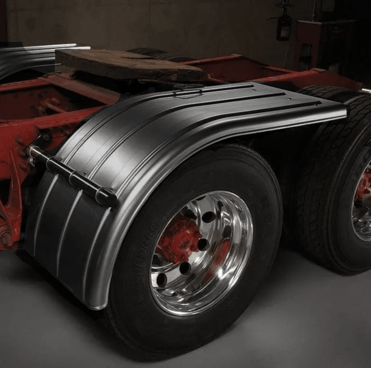 Poly Solid Color Half Tandem Fender 53 x 26 Inch - HD Truck Source