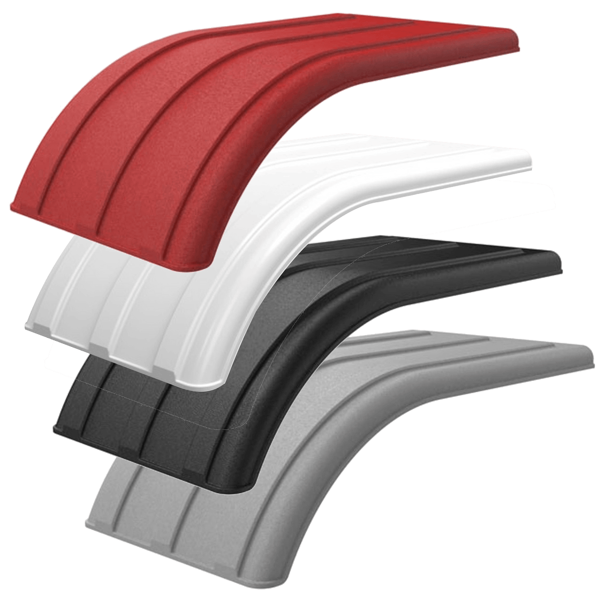 Poly Solid Color Half Tandem Fender 53 x 26 Inch - HD Truck Source