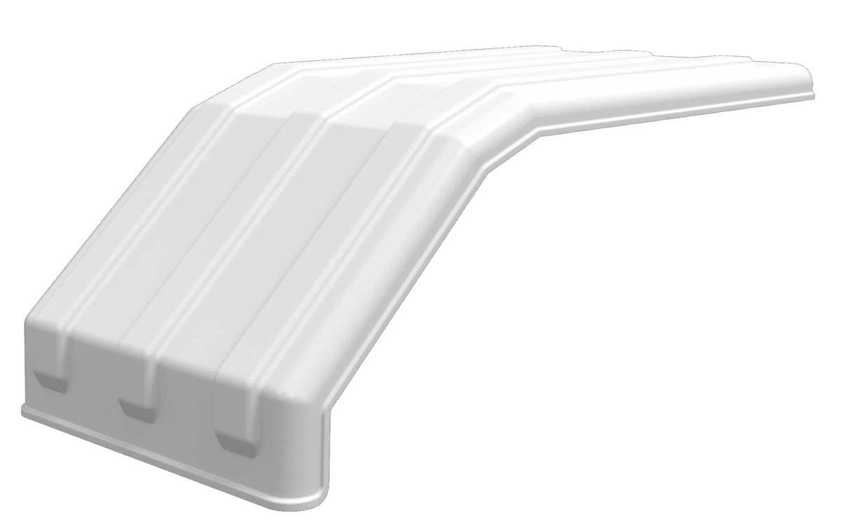 Poly Solid Color Half Tandem Square Back Fender 52 x 24 Inch - HD Truck Source