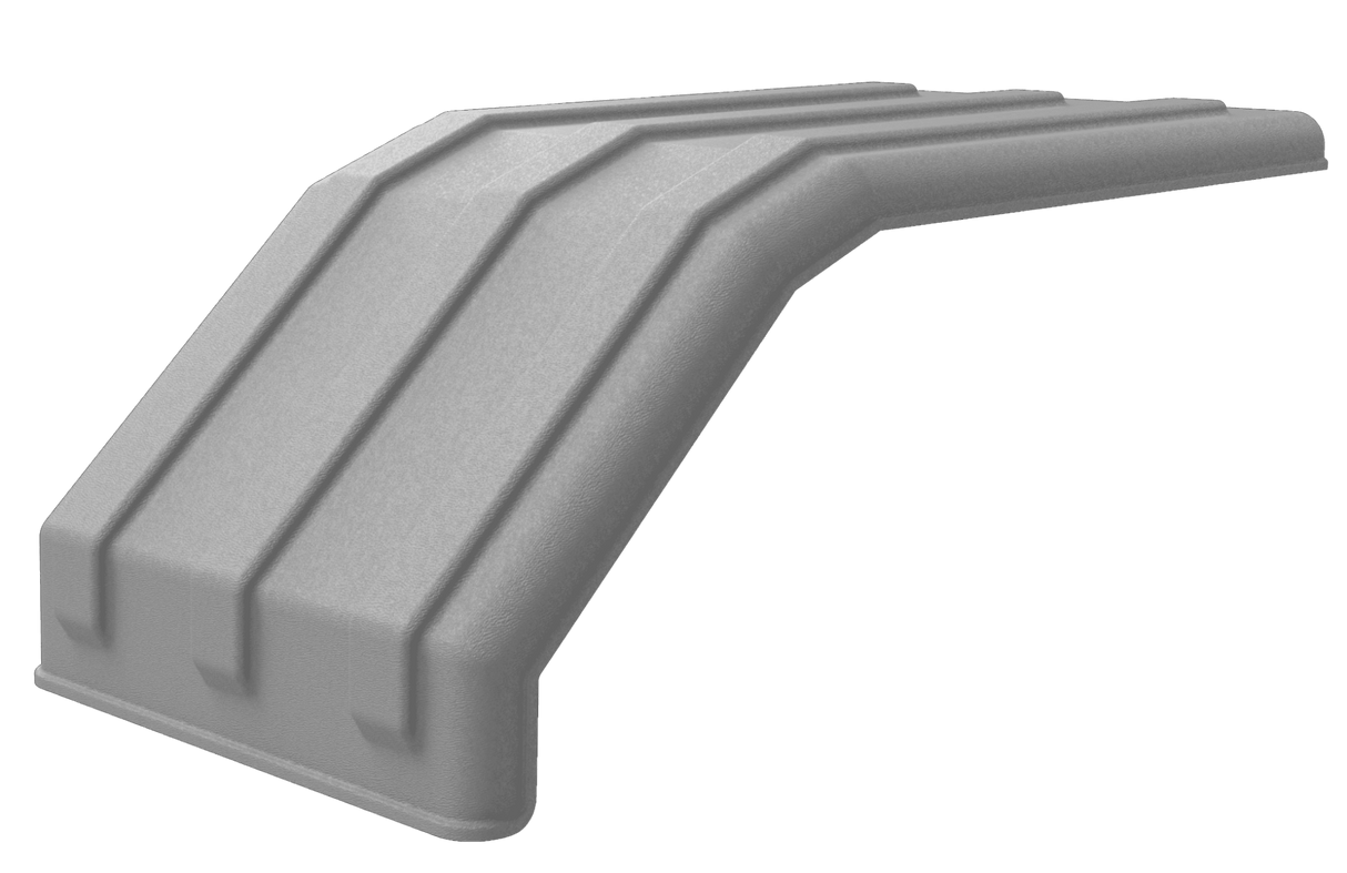 Poly Solid Color Half Tandem Square Back Fender 52 x 24 Inch - HD Truck Source