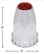 Red Reflector 33mm Screw - On Chrome Lug Nut Cover - HD Truck Source