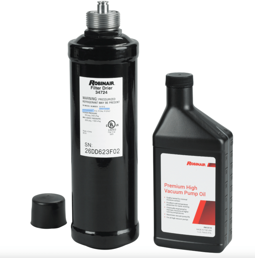 Robinair - Maintenance Kit Spin on Filter - Drier and 16oz Vacuum Pump Oil - HD Truck Source