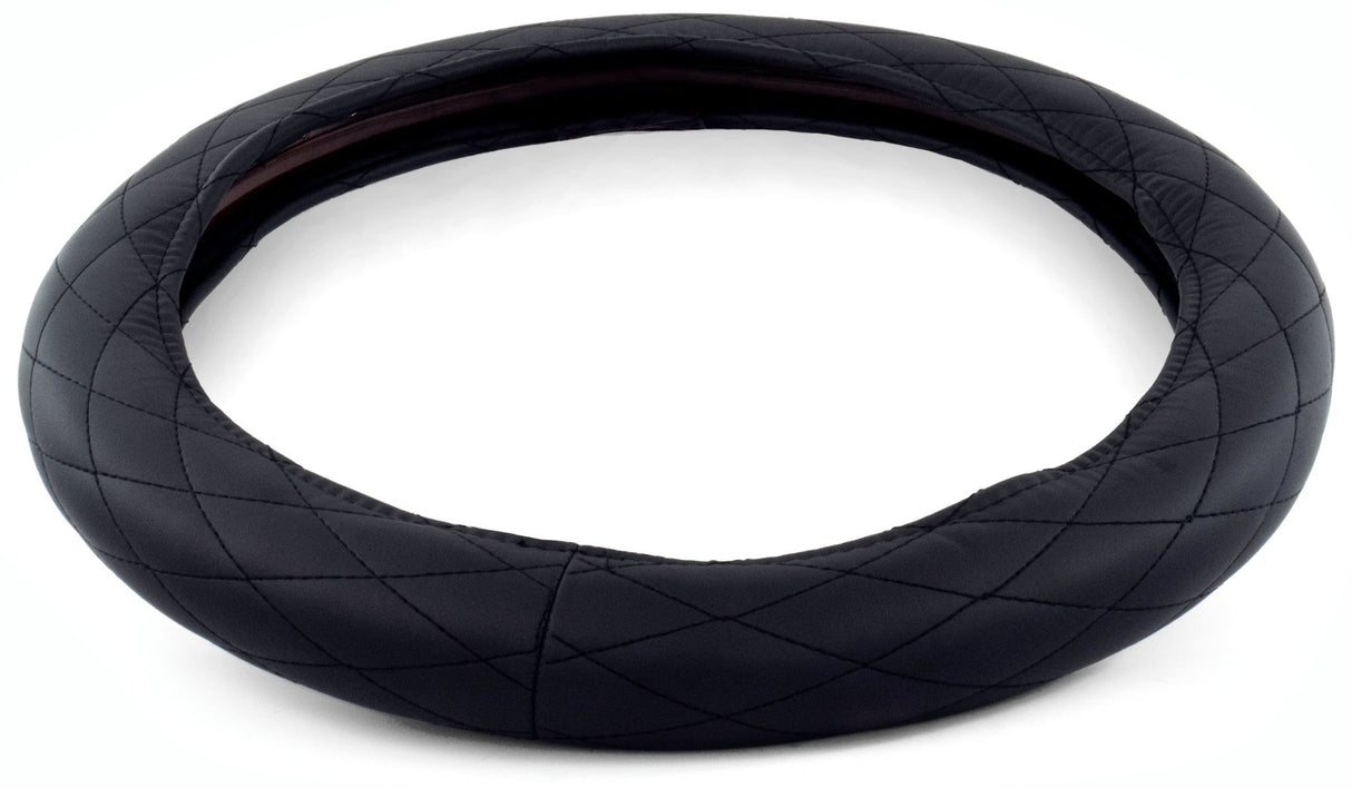 Semi Truck 18 Inch Diamond/Black Black Stitching Steering Wheel Cover - HD Truck Source