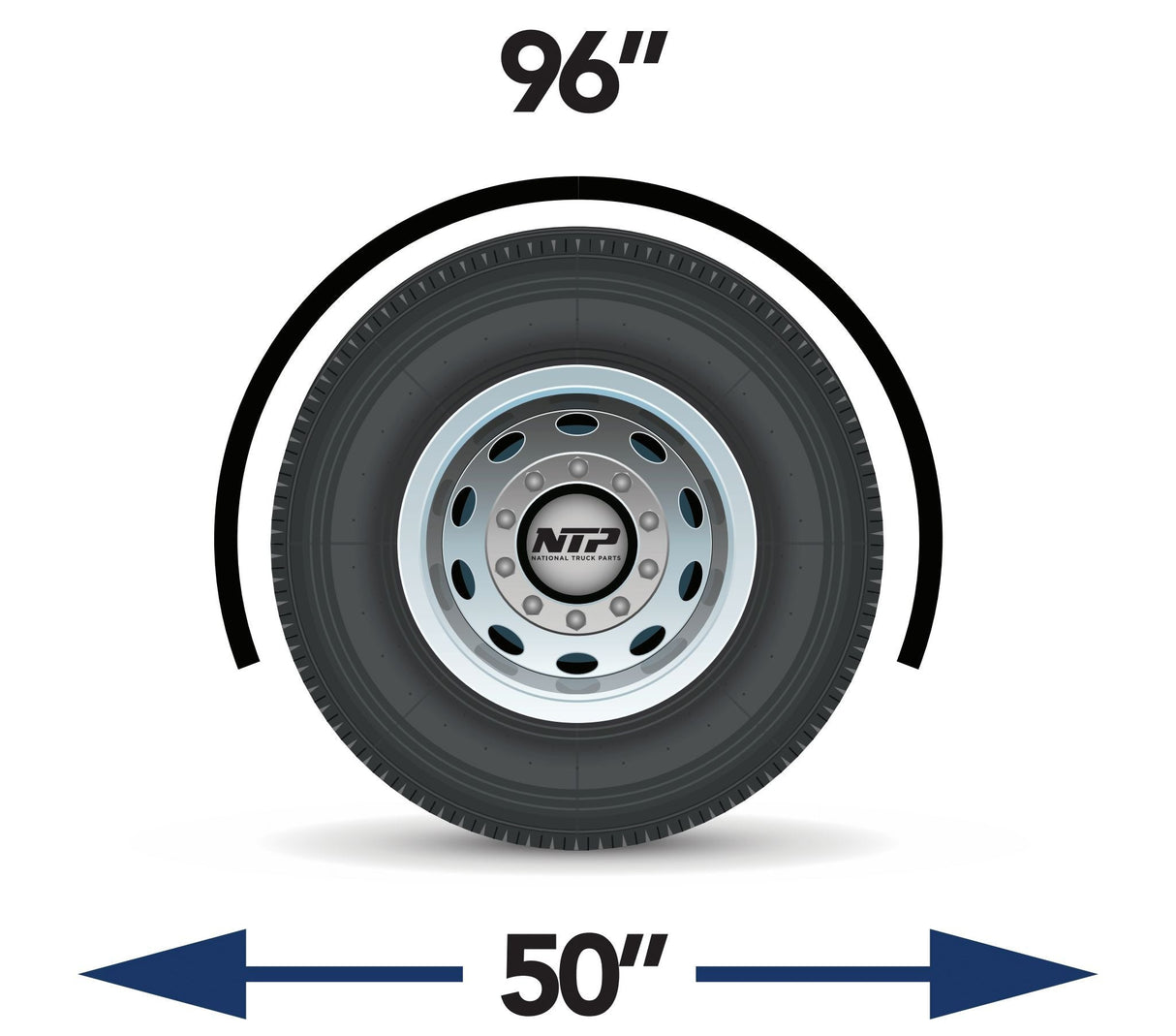 Single Axle Fender 96 Inch Smooth Curved Drop Rolled Edge - 14 Gauge - HD Truck Source