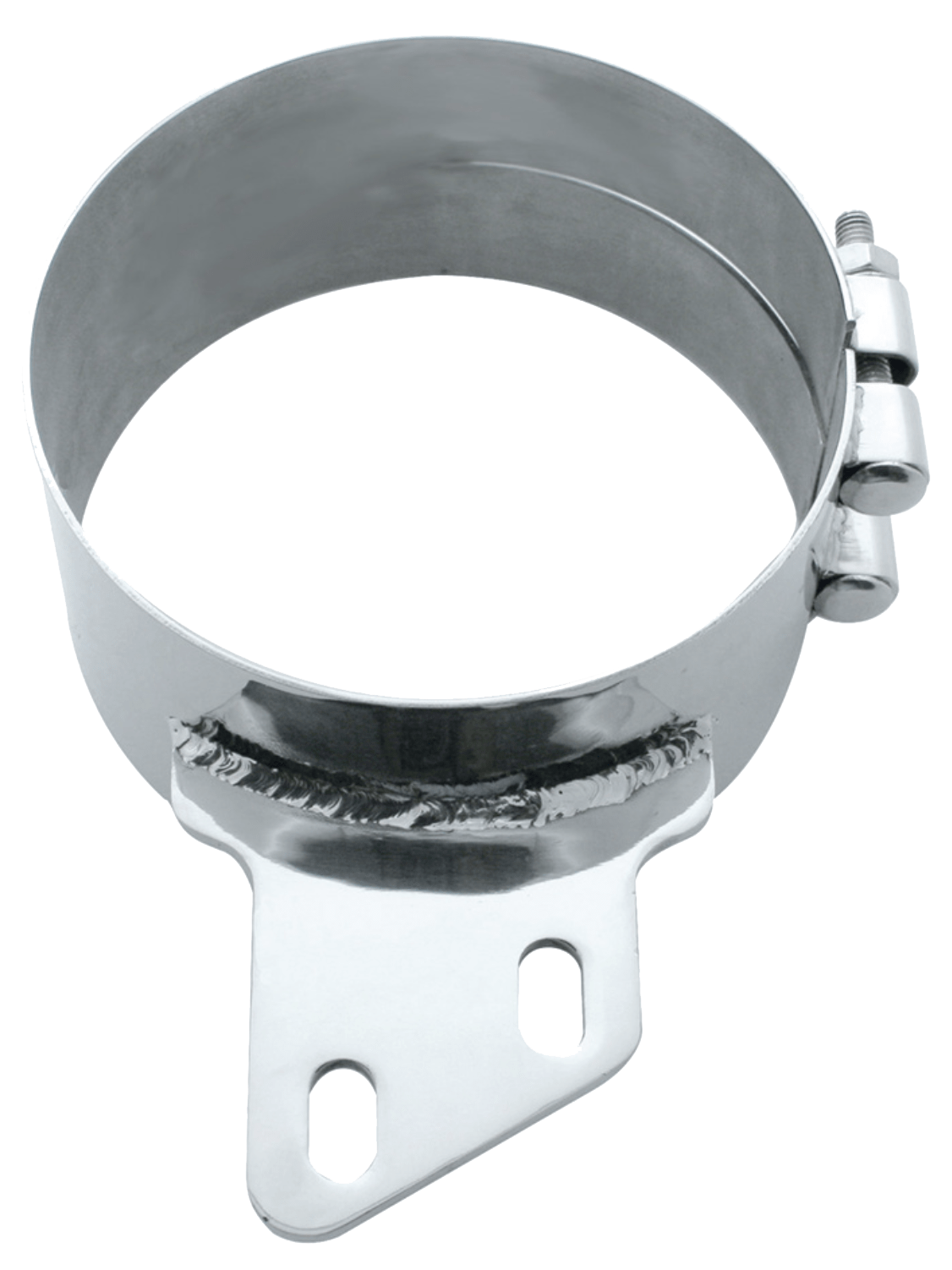 Stainless Butt Joint Exhaust Clamp - Angled Bracket 6, 7, 8 Inch - HD Truck Source
