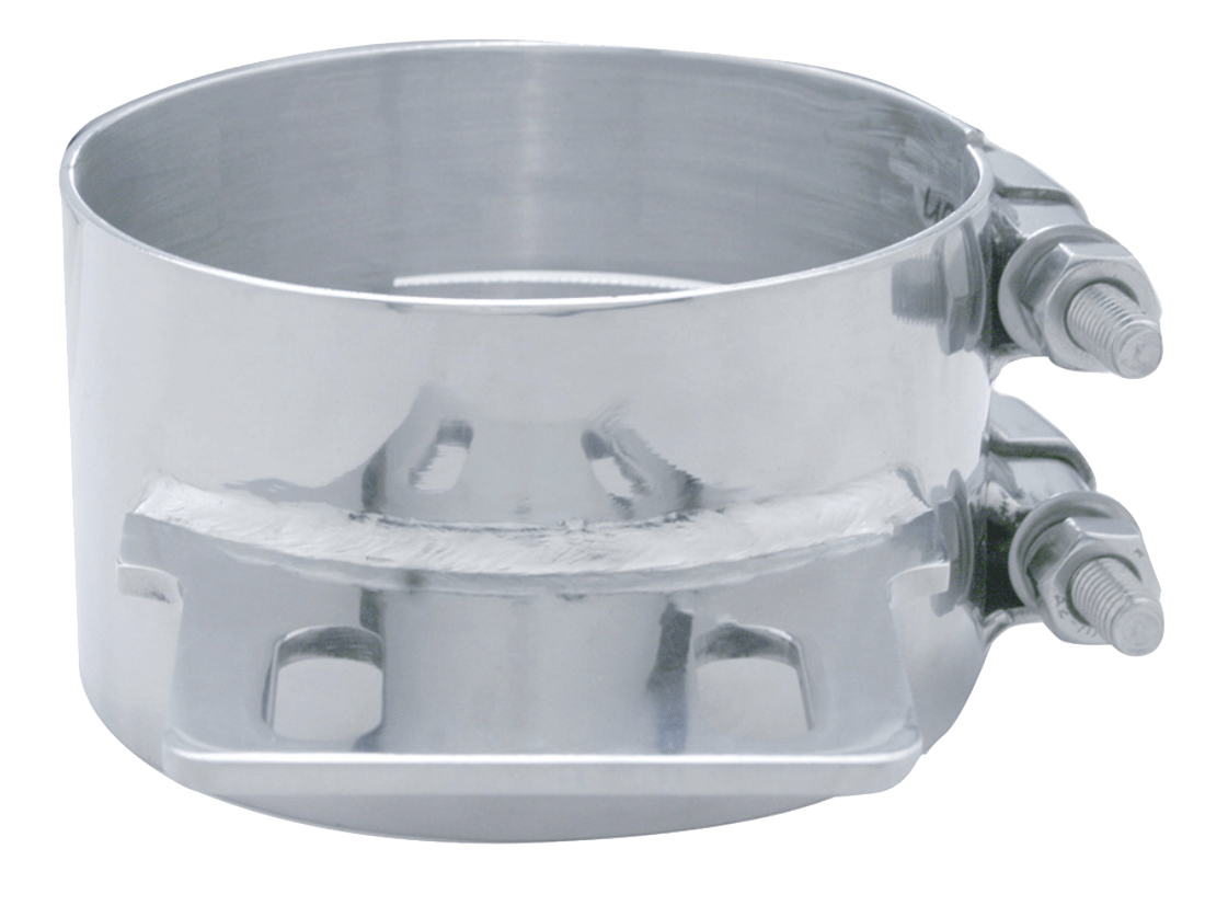 Stainless Butt Joint Exhaust Clamp - Straight Bracket 5, 6, 7, 8 Inch - HD Truck Source