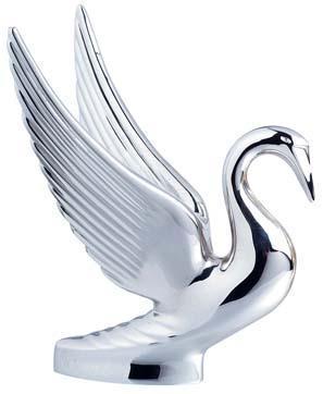 Swan Hood Ornament - Die Cast - HD Truck Source