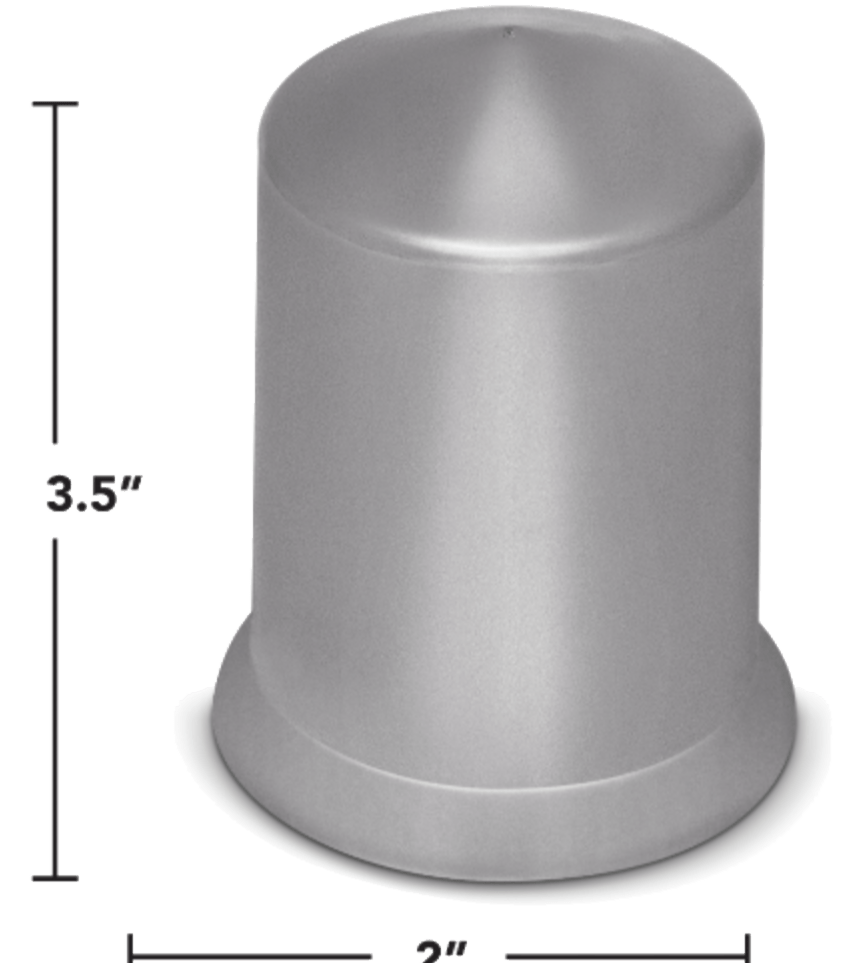 Tall Pointed Top Hat 33mm Push - On Chrome Lug Nut Cover - HD Truck Source