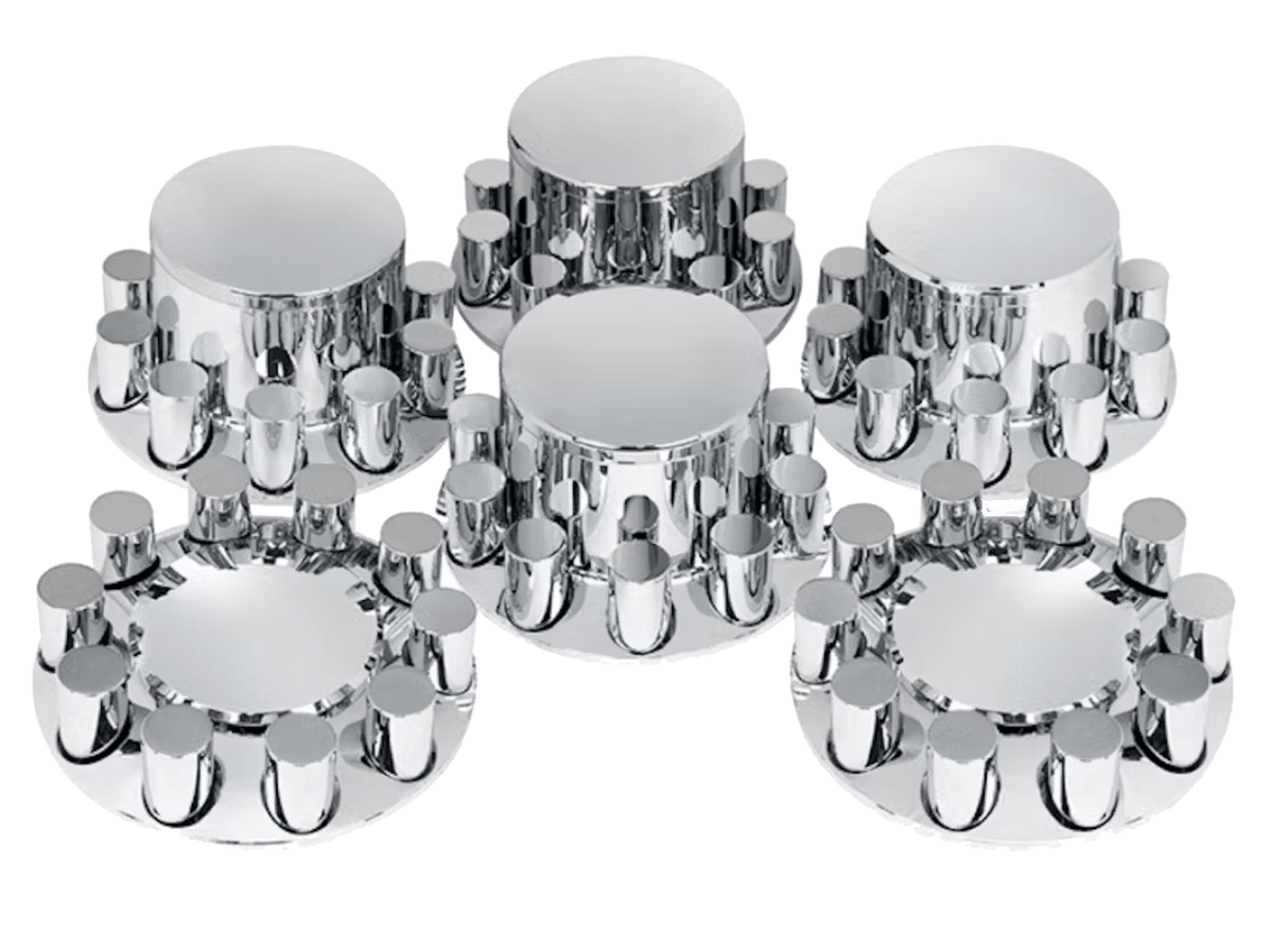 Universal - Flat Top Axle Cover Kit With 33mm Threaded Nut Covers - HD Truck Source