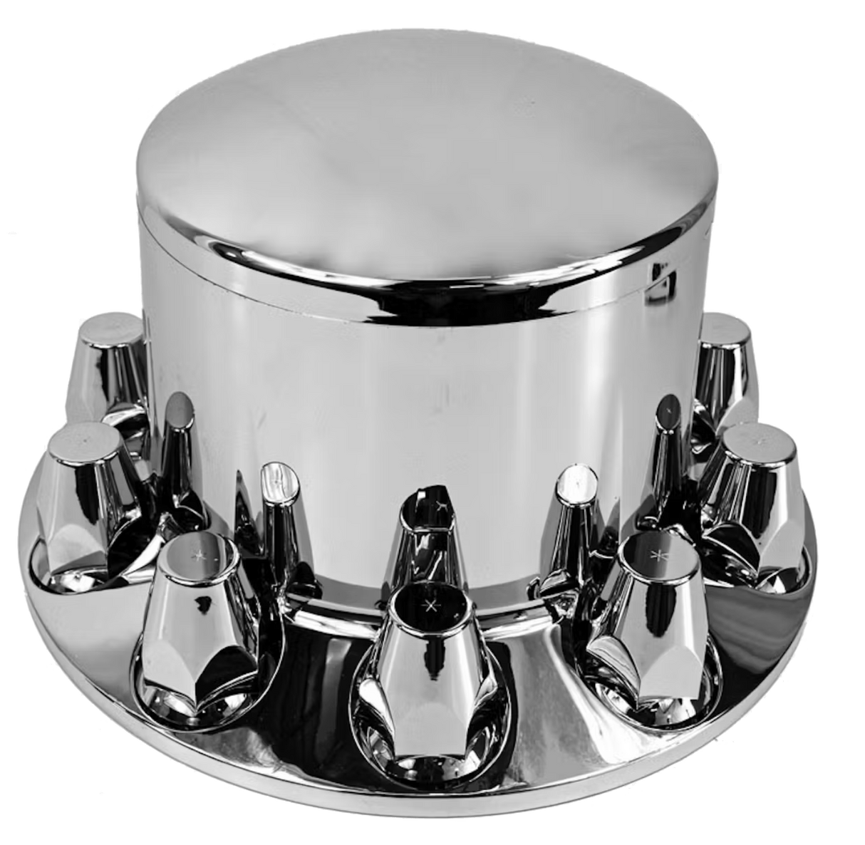 Universal - Rear Axle Wheel Cover With Rounded Hubcap & Lug Nut Covers - HD Truck Source