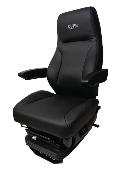 Universal Semi Truck Power Seat with Arm Rests - Black - HD Truck Source