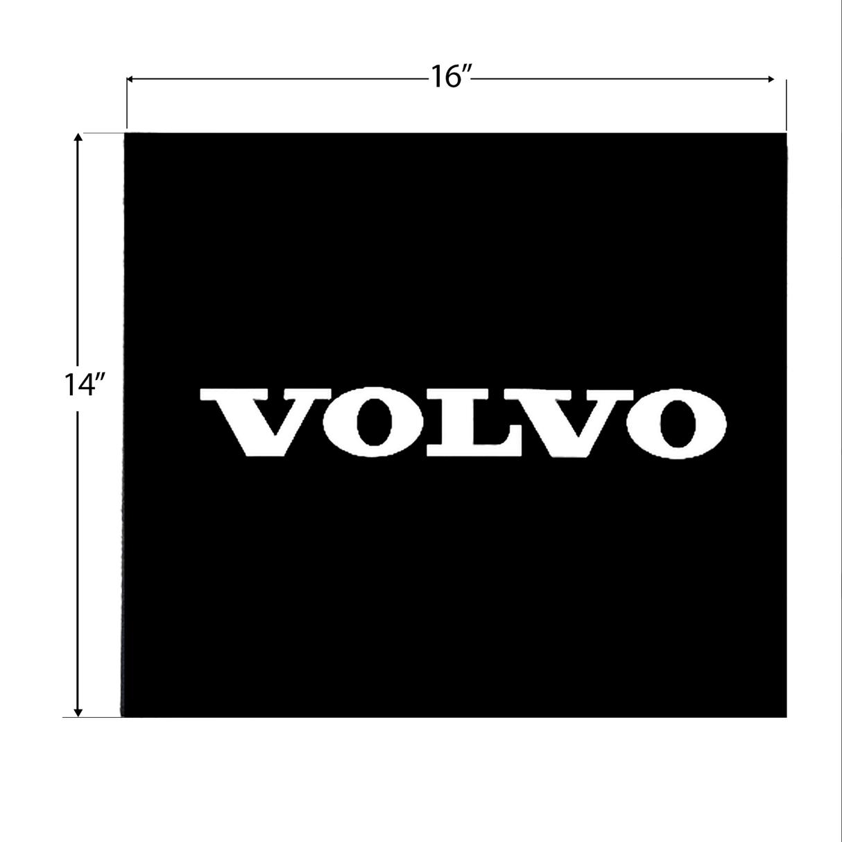 Volvo - Durable 3 - 8 Inch Thick Hybrid Rubber Mud Flaps Multiple Sizes - HD Truck Source