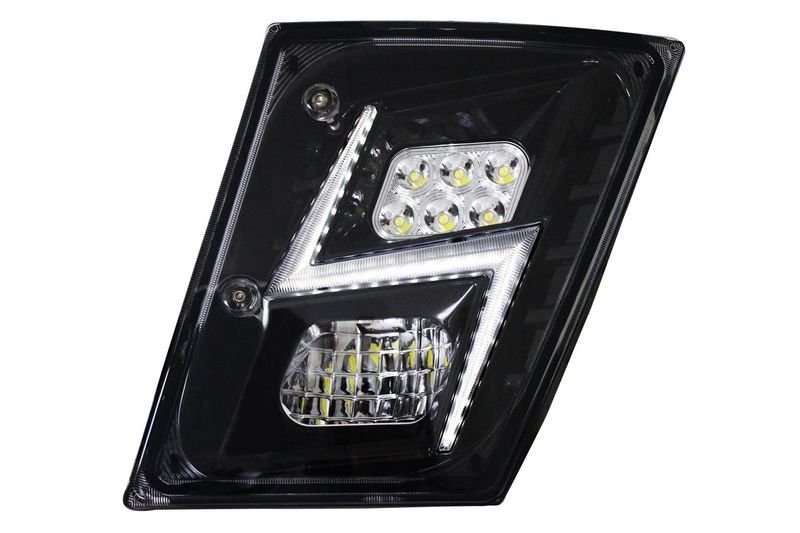 Volvo VN/VNL 2003 - 17' High Power LED Fog Light Black (Passenger) - HD Truck Source